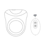 Liquid Silicone Male Cockring with Strong Vibration & Wireless Remote Control