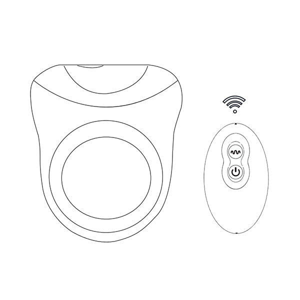 Liquid Silicone Male Cockring with Strong Vibration & Wireless Remote Control