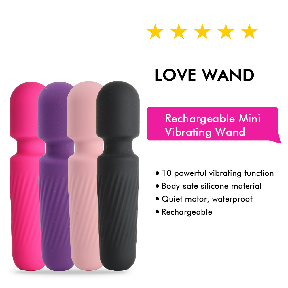 Mini Wand Vibrator - 10 Modes Rechargeable Massager | Portable Travel Size | Yiwa Yiwa sex toys Mini Wand Vibrator - 10 Modes Rechargeable Massager | Portable Travel Size | Yiwa Yiwa sex toys