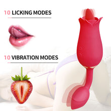 Load image into Gallery viewer, rose vibrator to use, Women Sex Toys, Tongue lick vibrator, licking modes
